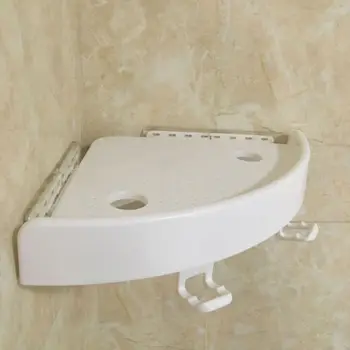 

White Portable Corner Storage Rack Holder Shelves Bathroom Organizer Triangular Shower Shelf Bathroom Storage Racks