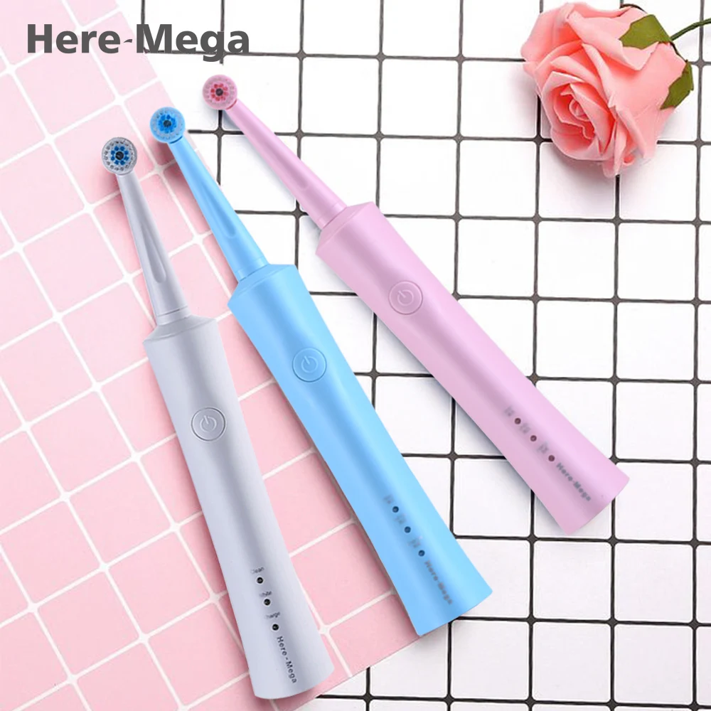 

Here Mega Smart Toothbrush Rechargeable Rotate Electric Toothbrush Ultrasonic Whitening Teeth Tooth Brush Inductive Charging