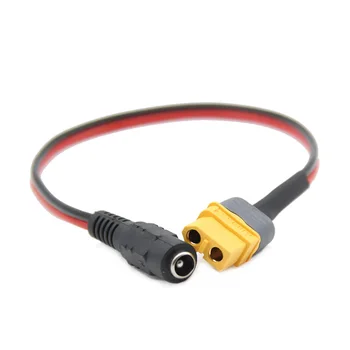 

1PC Video Glasses Battery Charging Transfer Line XT60/T plug/XT30 Female to DC5.5*2.1mm Male Adapter Cable for SKYZONE Fat Shark