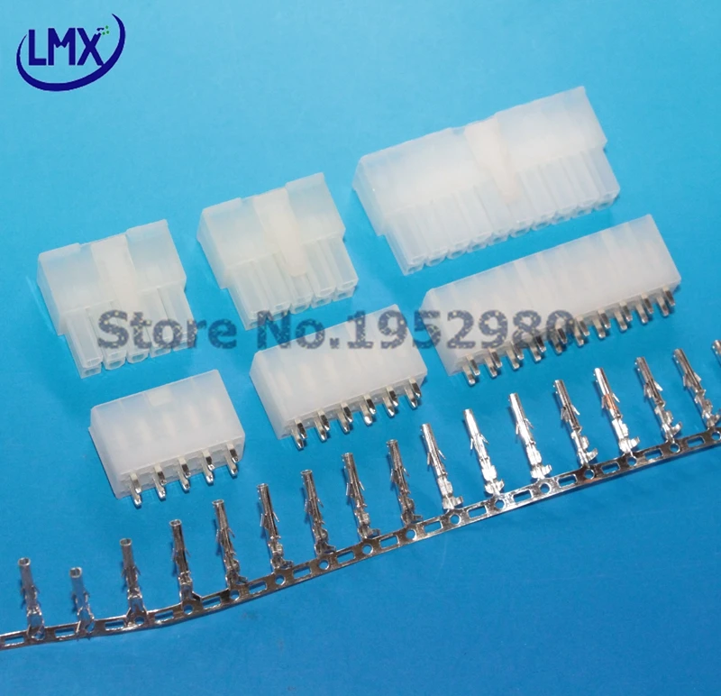 50 компл./лот Шаг MX4.2MM 5557/5569 2 * 1PIN прямой (Женская пластина + штекер корпус обжимной)