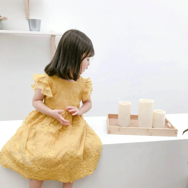 

Girl Dress Children's Clothing 2 3 4 5 6 7 Years Baby Girl Cute Flowers Dress Kids Dresses for Girls Baby Princess Party Dresses