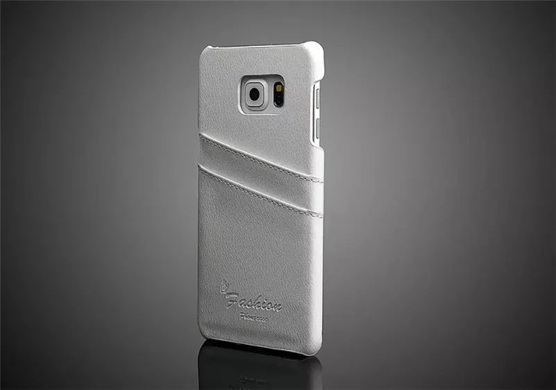 New For Samsung S6 Edge Plus Case Lichee Grain Phone Bag Back Cover with Card Slots Dermis Cowskin Leather Phone Case