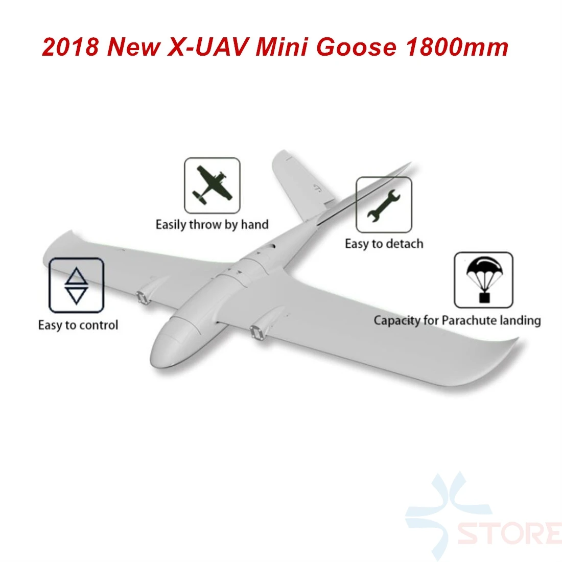 

X-UAV TJL Mini Goose 1800mm Wingspan EPO Fixed Wings RC Airplane Frame FPV/Mapping
