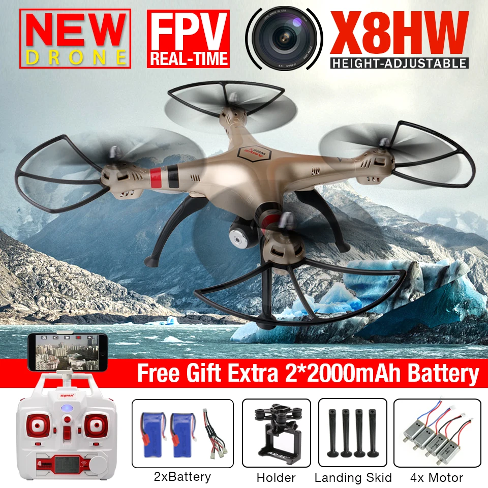 NEW SYMA X8HW FPV RC Quadcopter RC Drone With 2MP WIFI Camera 6 Axis
