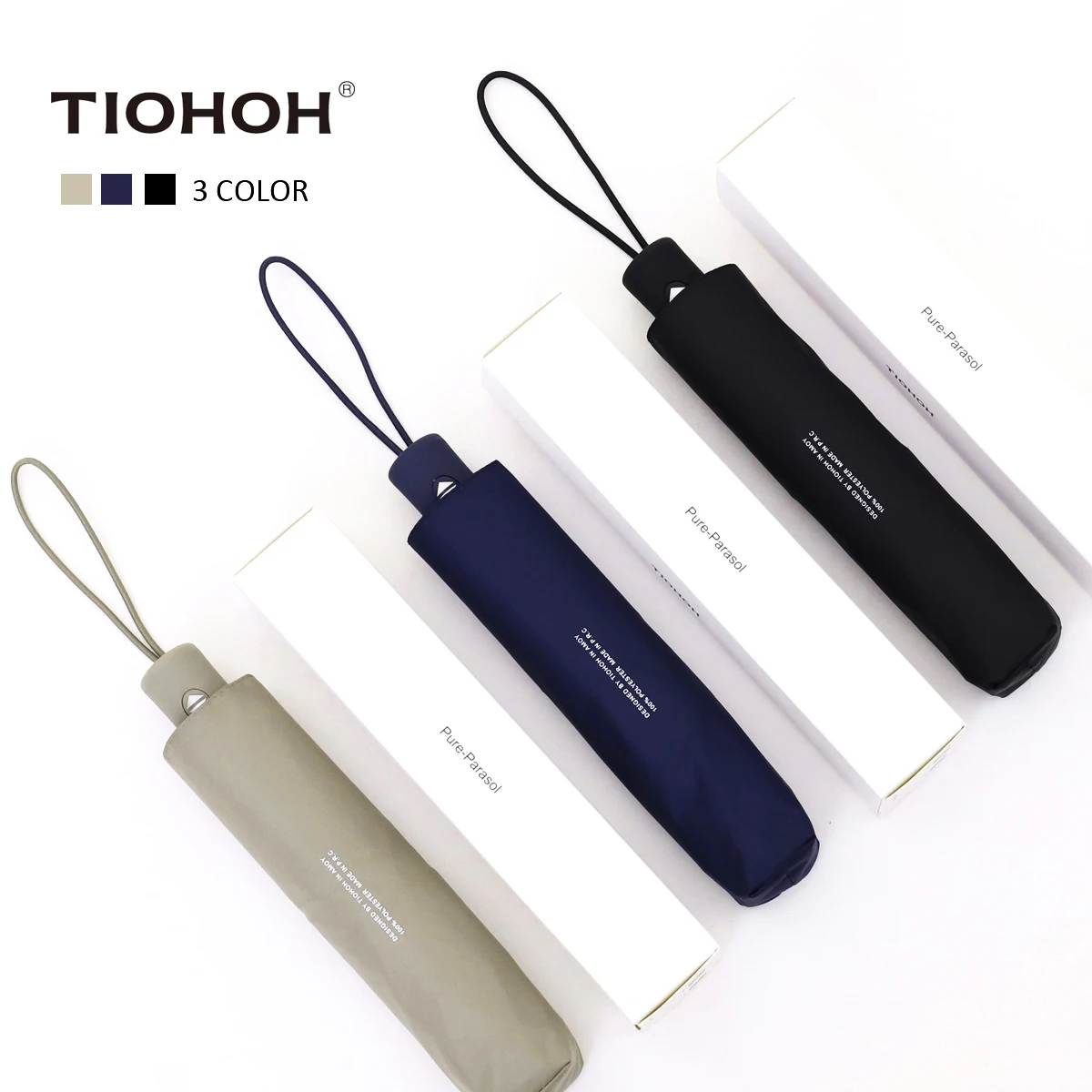 

Ultra Light Automatic Umbrella Rain Women Simple Color Protection Aluminum Pure Parasol Parasol Cute Umbrella Umbrellas Women