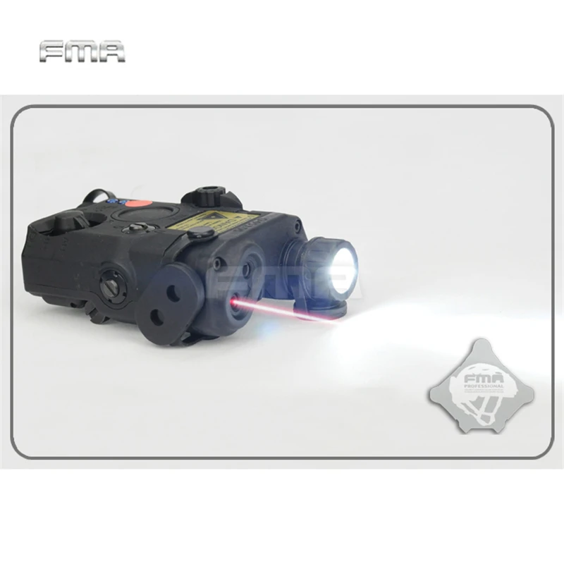 Baratos FMA PEQ 15 LA5 versión mejorada linterna LED blanca + láser rojo con lentes IR Rifle de caza táctico Airsoft caja de batería TB0074