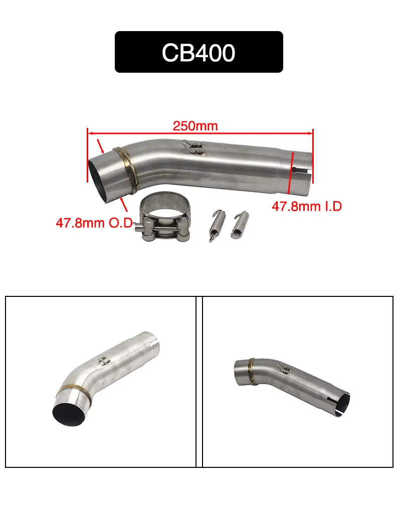 ZSDTRP мотоцикл выхлопной контакт Средний Соединительный соединитель трубы для HONDA CBR300 CBR500 CB400 CBR1000 2008