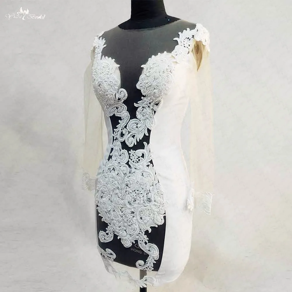 RSW1001 sexy vestido de noiva curto (1)