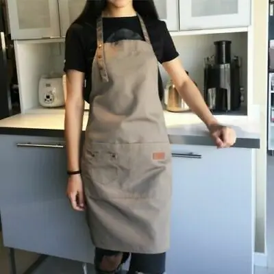 Waterproof Apron 2019 NEW Men Women Waterproof Chef Apron Cooking Kitchen Double Pocket Apron