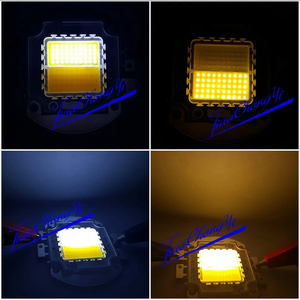 100 Вт двойной Цвет теплый белый + холодный белый 30-36 В 3A высокое Мощность светодиодный свет лампы Новый