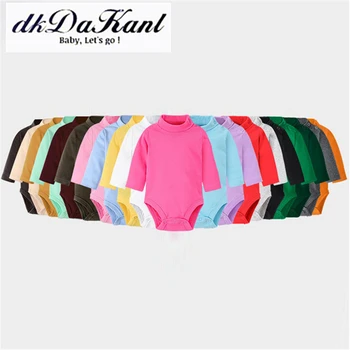 

dkDaKanl Baby Turtleneck Spring Summer Siamese Long-sleeved Triangle Fart Clothing Romper Clothing Baby R