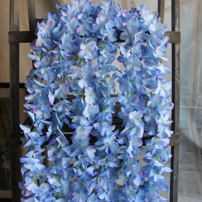 150cm Hydrangea Flower Vine Rattan Silk Flowers Artificial Plants Home Decor Wedding Decoration