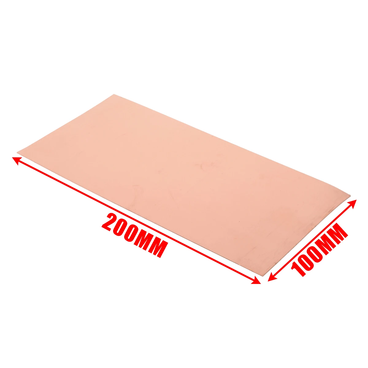 1pc Professional 0.5mm Thickness Copper Sheet 99.9% Pure Cu Metal Plate Foil Panel 100x200x0.5mm For Industry Supply