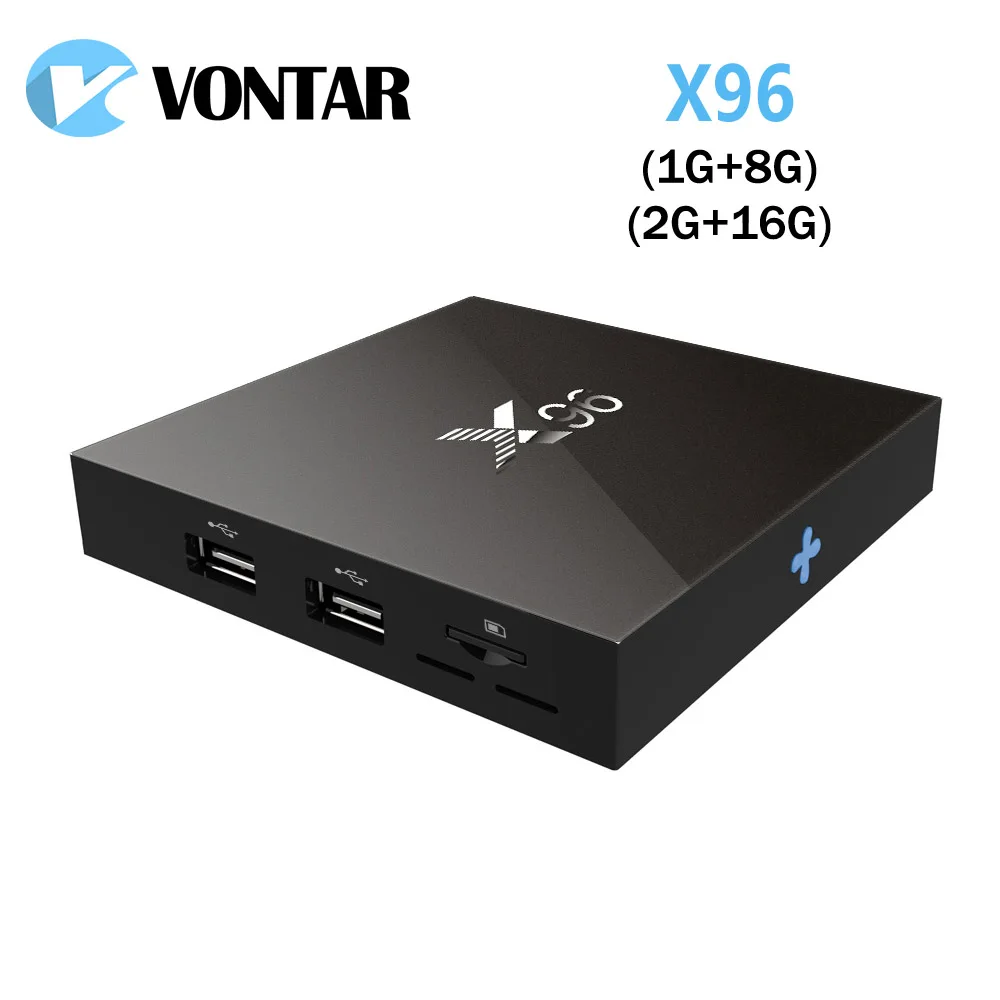 10pcs VONTAR X96 Amlogic S905X Quad Core Android 6.0 Smart TV Box 1GB 8GB 2GB 16GB 2.4G Wifi HD 2.0A Media player Set top box