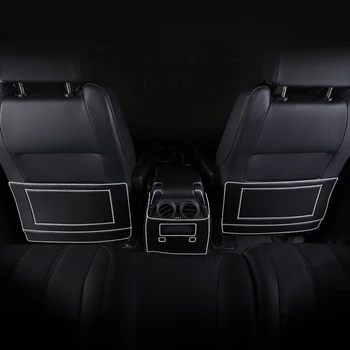 

3pcs Leather Rear Center Armrest Box Seat Backrest Anti-Kick Anti-Dirty Pad Protection Mat for BMW X5 E70 F15 X6 E71 13 - 18