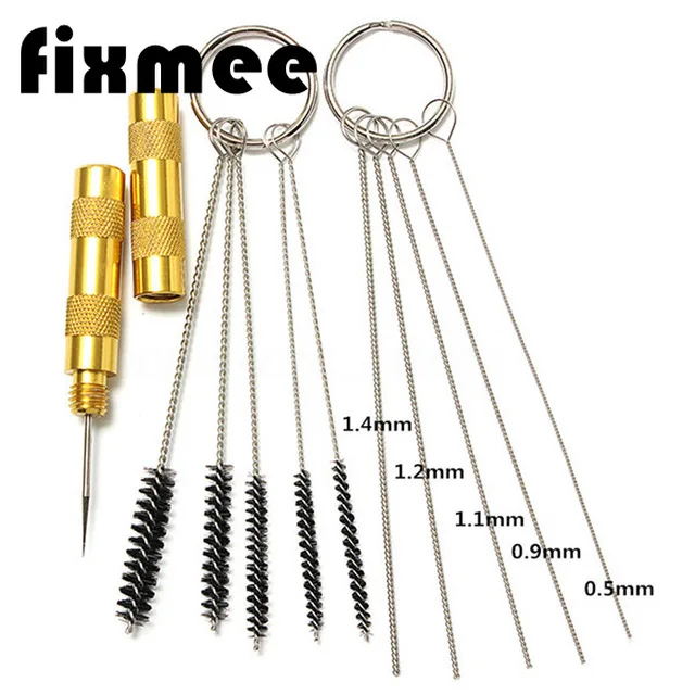 

Hot Sale Best Price 11pcs/Set Airbrush Spray Nozzle Cleaning Repair Tool Kit Needle & Brush Set Cleaner