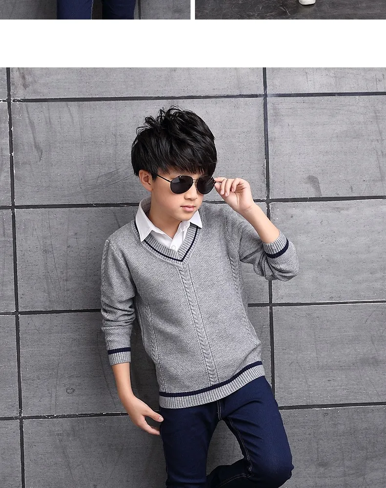 2017 Children's sweater Winter new Keep warm Cashmere boy sweater V-collar Kids for boys Children's clothing Winter clothing HTB14UTCOXXXXXcLXVXXq6xXFXXXf - 2017 Children's sweater Winter new Keep warm Cashmere boy sweater V-collar Kids for boys Children's clothing Winter clothing