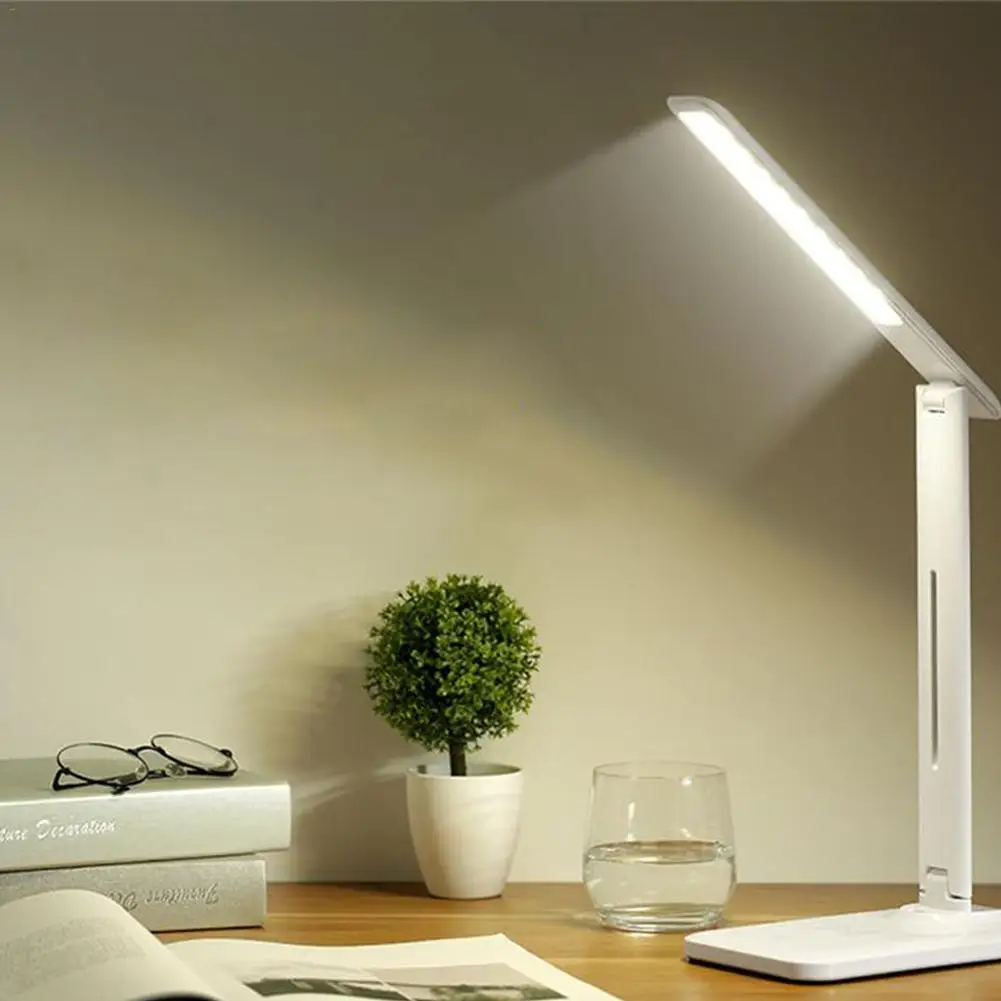 Светодиодная настольная лампа с беспроводной зарядкой QI регулируемый