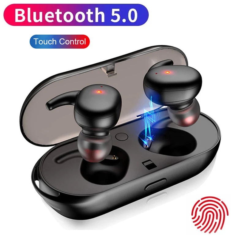 

Teamyo Ture Wireless Earbuds TWS Bluetooth 5.0 Earphone Mini Touch Control Wireless Headphone Stereo Headset with Charging box