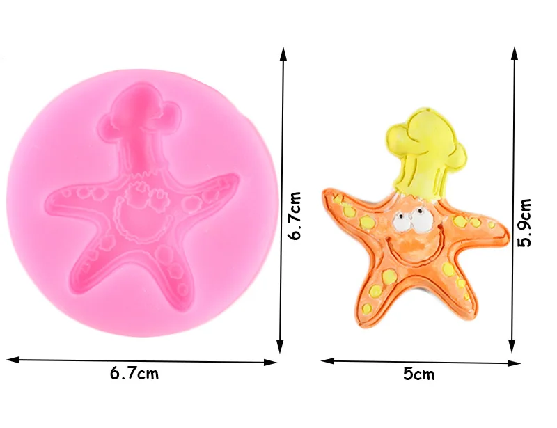 Морская Раковина Морская звезда в виде ракушки хвост форма помадка торт конфеты силиконовые формы DIY украшения торта инструменты Мыло Смола глина шоколад формы