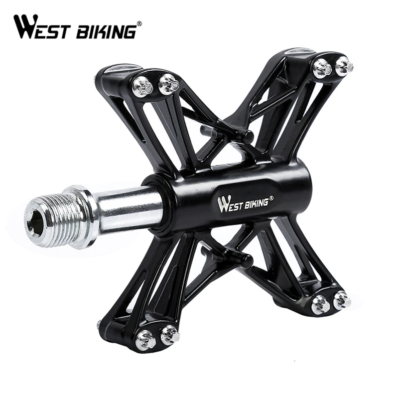 

WEST BIKING Pedal Aluminum Lightweight Bike Pedals MTB Bearing Dead Fly Riding Pedal Accessories Cycling Bicycle Bike Pedals