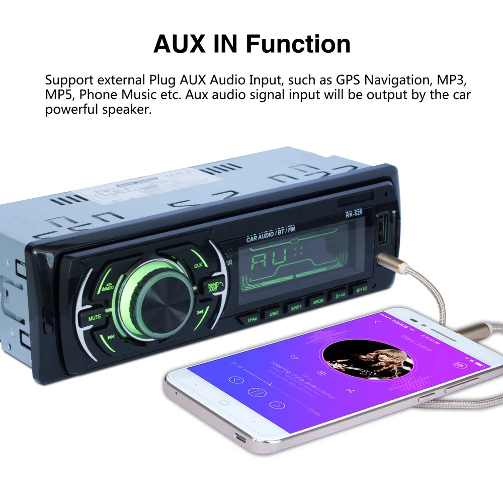 Автомобильная Радио автомобильная стереосистема Bluetooth декодеры беспроводной приемник Автомобильный MP3 аудио адаптер AUX адаптер Hands-free Дистанционное управление USB