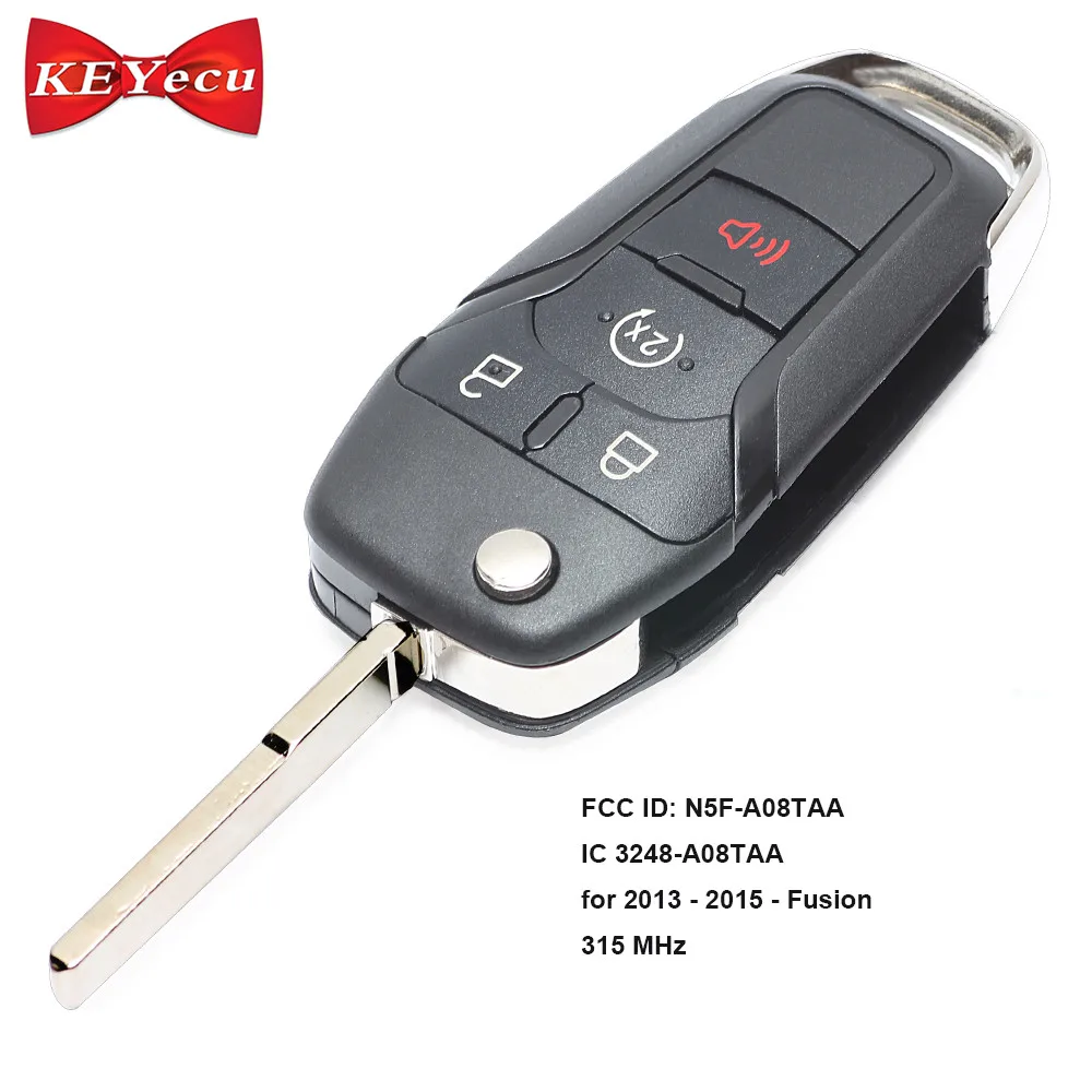 

KEYECU OEM Remote Flip Key Keyless Entry Fob 315MHz for Ford Fusion 2013-2015 FCC ID: N5F-A08TAA IC:3248-A08TAA