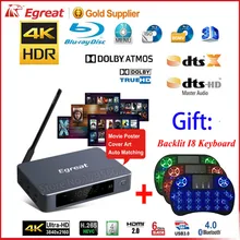 Egreat A5 UHD Android tv Box & Gift беспроводная клавиатура профессиональная 4 K BD меню HDD медиаплеер HDR 2G/8G 802.11AC wifi 1000 M LAN