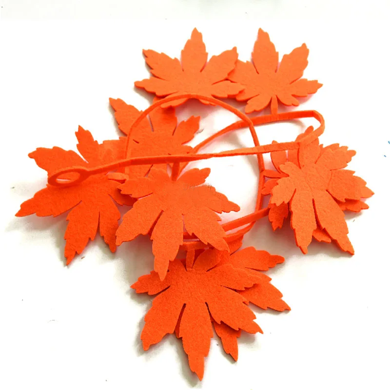 98cm 3 colors for Choose Green Orange Yellow Maples Leafs Stripe DIY Nonwoven Felt For Home Decoration Party Decor