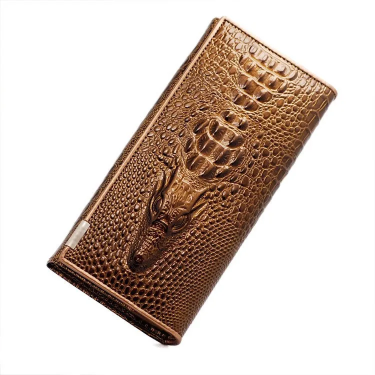 New 2018 Women Wallets Fashion Genuine Leather Wallets Clutches Crocodile 3D Purse Women&#39;s ...