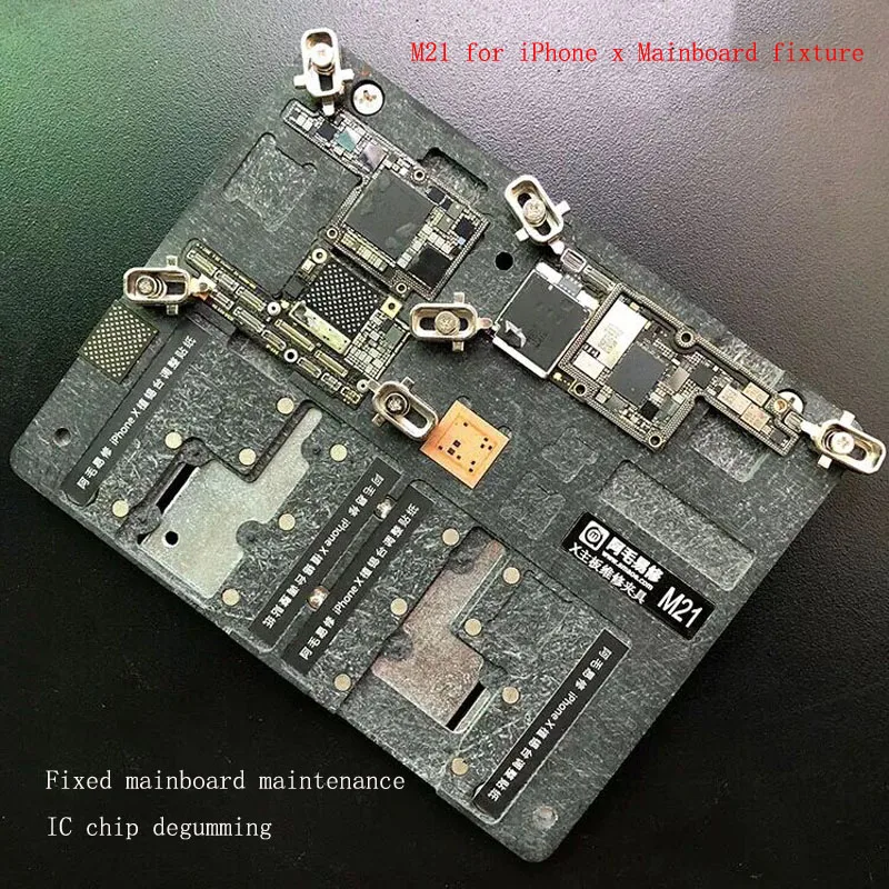 

M21 for iPhone x Mainboard maintenance fixture Middle level Middle frame Hard disk NAND Stannum Tin plant steel net clamp