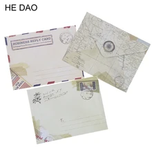 24 шт. винтажные маленькие Мини крафт-бумажные оконные конверты свадебные приглашения конверт Подарочный конверт Ancien 72*95 мм