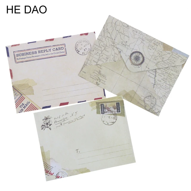 24 pcs vintage small mini kraft paper window envelopes wedding invitation envolopes