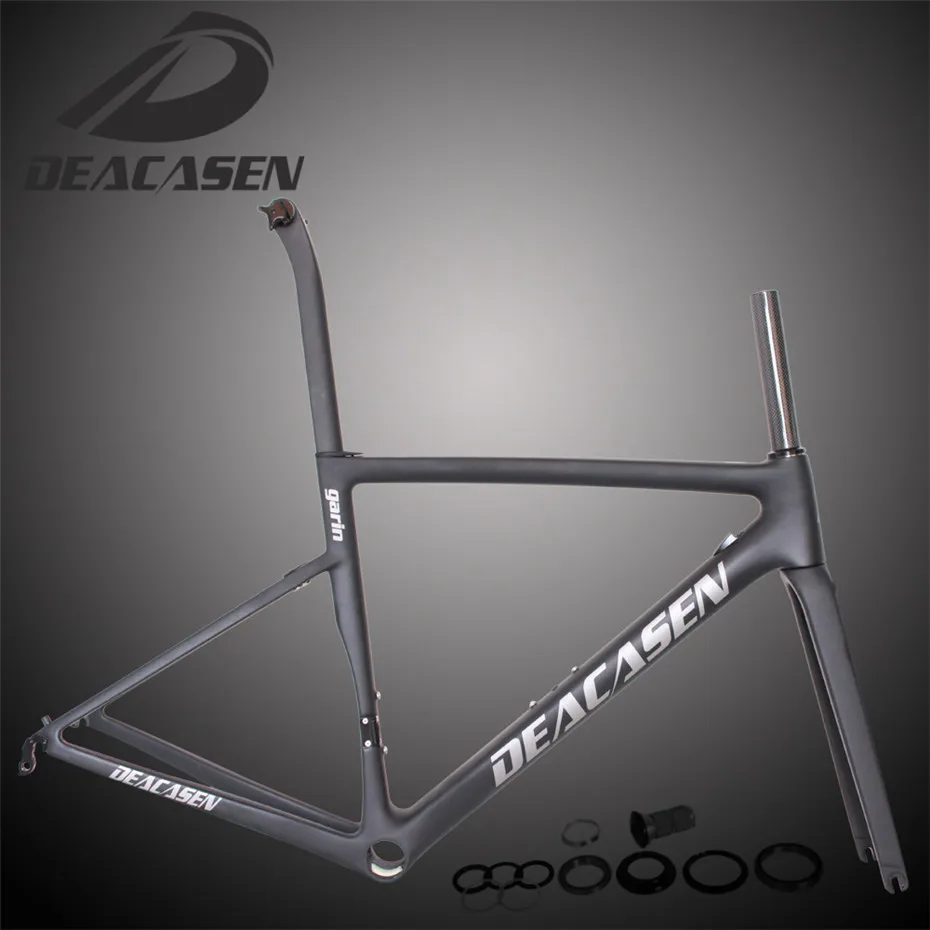 Cheap 2018 New Deacasen carbon road bike frame BB68/BB30/PF30 racing bicycle UD 700C road bike frame EMS free shipping 8