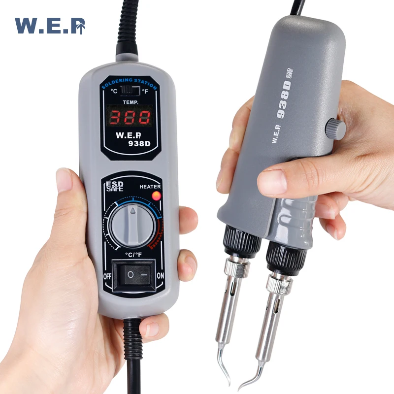 

WEP 938D Thermostatic Portable Soldering Station Tweezer Soldering Iron For SMD BGA Repair