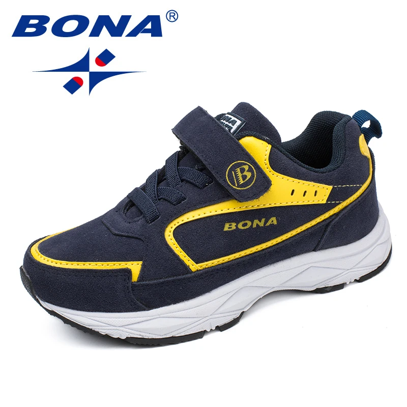 بونا جديد الكلاسيكية نمط الأطفال حذاء كاجوال الاصطناعية الفتيان المتسكعون هوك و حلقة الفتيات الشقق مريحة ضوء شحن مجاني