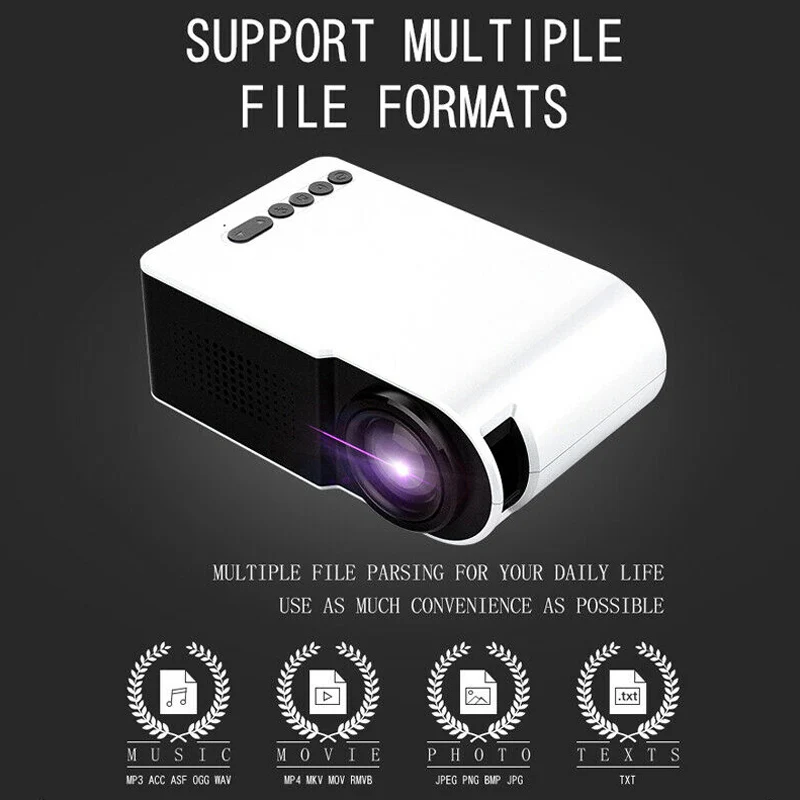 

Mini Household Projector HD 1080P Portable Home Theater Projector SD998