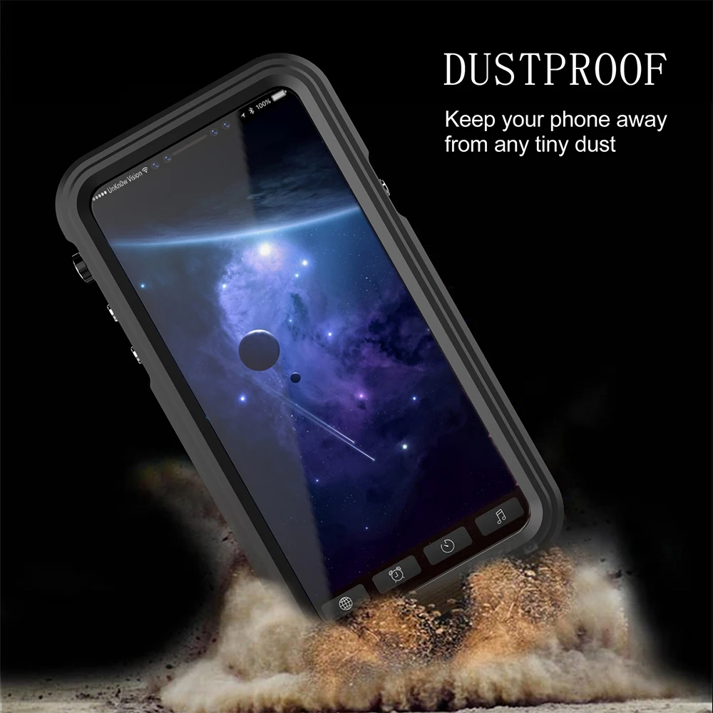 Ascromy For iPhone X Case Shockproof IP68 Waterproof Metal Bumper Cover For Appe iPhone 7 Plus 8 8plus Water Proof Accessories (5)