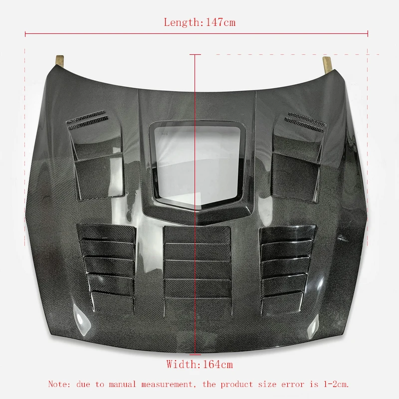 

Car Accessories R35 Carbon Fiber Hood Transparent Heart Type GTR Bonnet Cover Glossy Finish Surface GT-R Racing Body Kit Trim