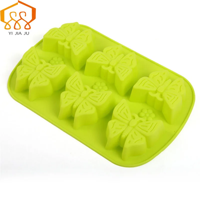 

Creative 3D Silicone Mold 6 Holes Butterflys Cake Pan Baking Tools Silicone Cake Cup Mould Cake Decorating Tools