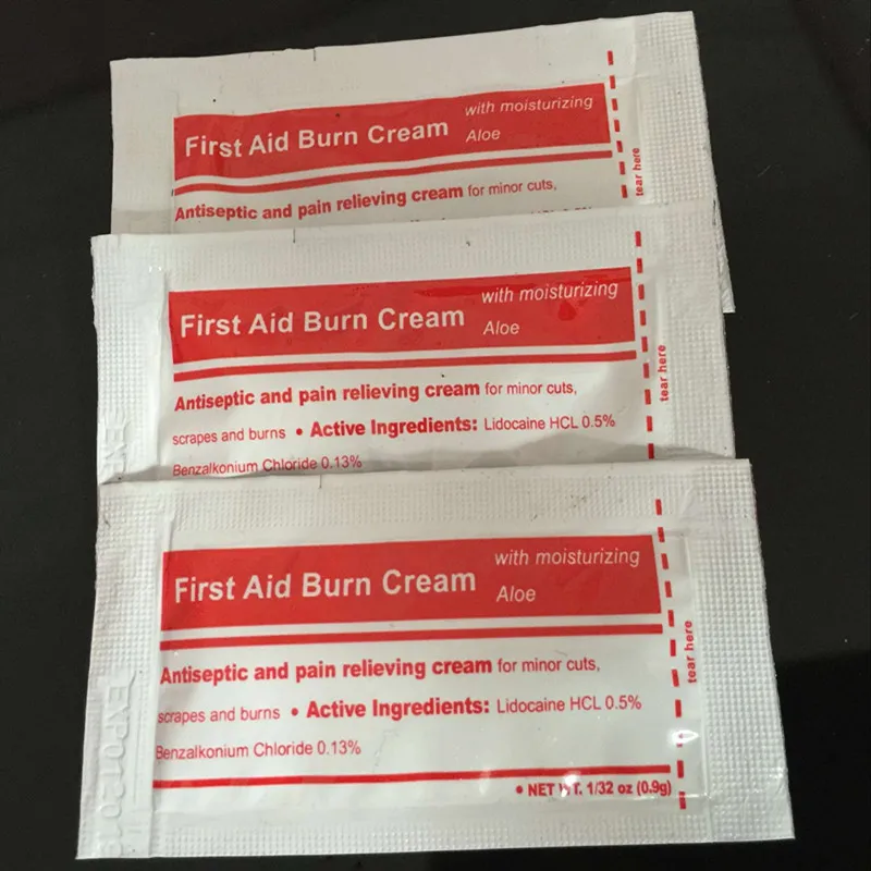 

(10pcs/box)first aid burn cream with moisturizing aloe antiseptic and pain relieving cream first aid kit