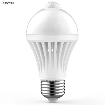 

5W 9W E27 PIR Motion Sensor LED Bulb AC85-265V Human Body Sensors Night Light for Corridor Stairs Basement Courtyard