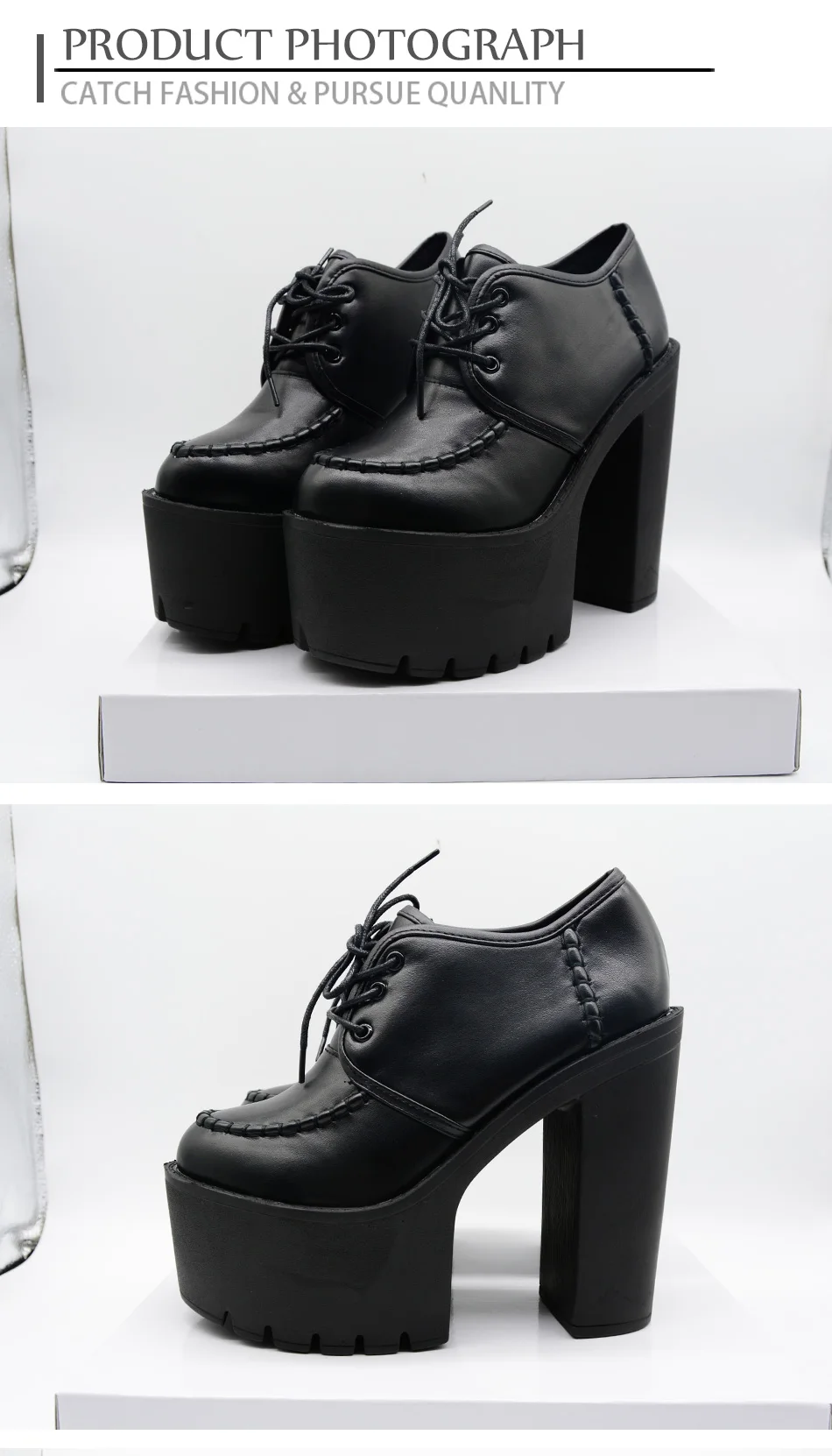 Gdgydh/Модная женская обувь на высоком каблуке; прошитая обувь на платформе с круглым носком; вечерние женские туфли-лодочки на шнуровке; Новинка года; сезон весна