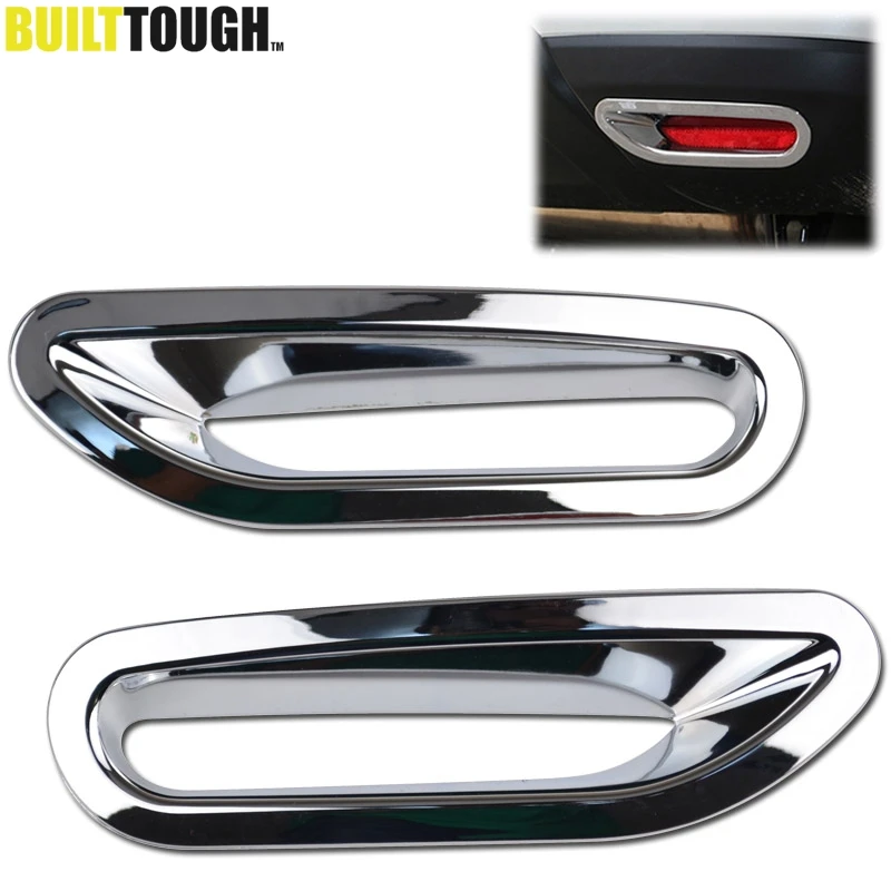 

For Nissan Rogue X-Trail Xtrail 2014 2015 2016 Chrome Rear Tail Bumper Reflector Fog Light Lamp Cover Trim Car Styling Accessory