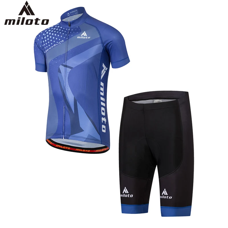 

Miloto Jersey suit men's 2018 summer Jersey short jacket and (bib) shorts suit Ropa Ciclismo Bicicleta Maillot suit