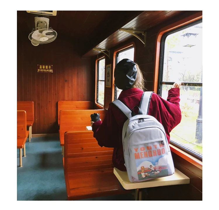 Menghuo Women Waterproof Nylon Backpacks Female Printed School Backpack for Girls Fashion Travel Bag Bolsas Mochilas Sac A Dos_35_10