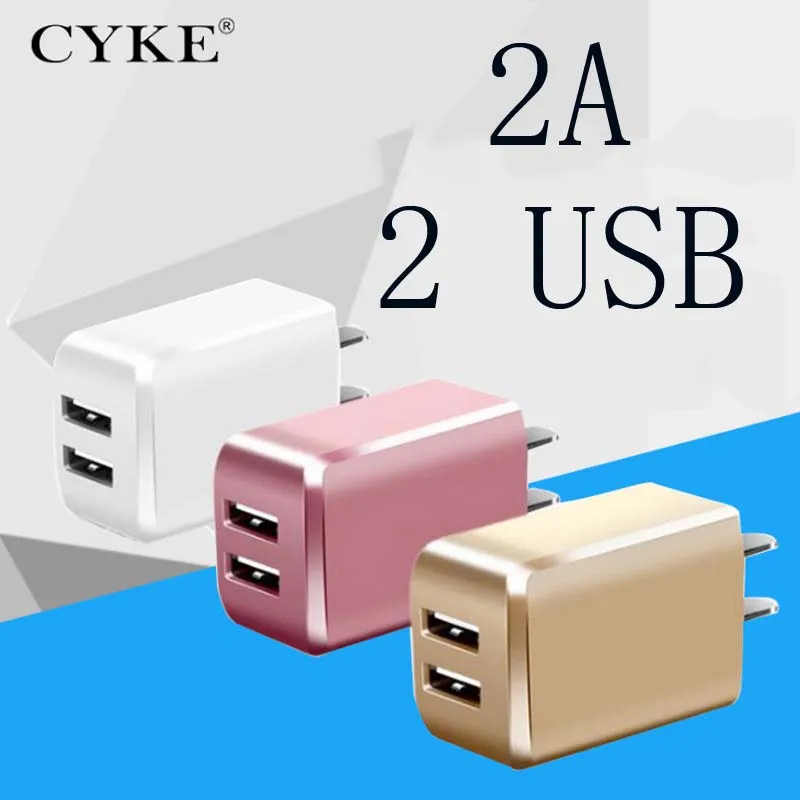 

CYKE 2USB fast charger 5V2A Travel Charger Samsung Fast Charger for iPhone Suitable for Android mobile phone charger EU plug