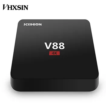 

VHXSIN 2017 New V88 Android 7.1 TV Box RK3229 Quad Core 1GB RAM 8GB ROM WiFi H. 265 4K 1080i/P Smart Media Player Miracast