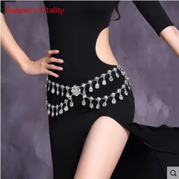 

Crystal Rhinestone Camellia Womens Dress Belt Chain Dance Sterling Silver Flower Fox Heart Design Free Shipping
