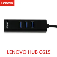 Lenovo 3 Ethernet RJ45 USB 3,0 концентратор type-c USBc к 3-портовому usb Gigabit LAN адаптер для notbook